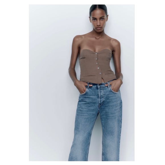 Zara Relaxed Boyfriend Straight Leg | NWT | Size 8 - Picture 1 of 12